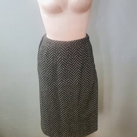 Anne Fogarty 2 Piece Tweed Skirt-Coat Set/ Women's Vintage Designer Suit - Picture 9 of 12